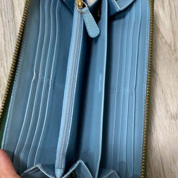 *RARE* Coach Vintage Green Zip-around Wallet “Zoe” - Picture 6 of 8